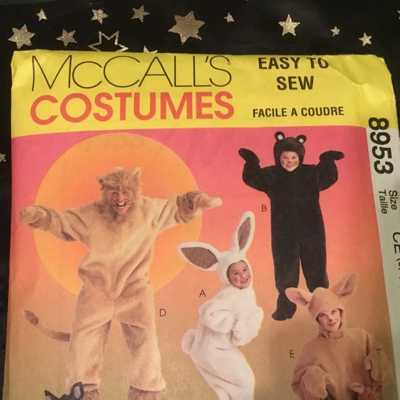 McCalls Costumes 8953-size 3-4-5. Six fun animals to sew - Picture 2 of 7